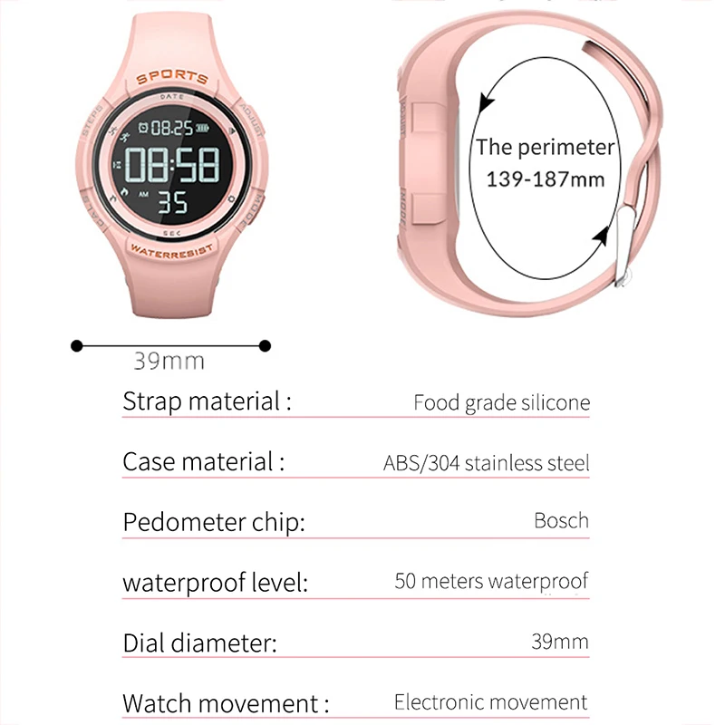 Smart Watch Digital Women Men Student Watch Vibrating Alarm Clock Endurance 15 Days Swimming Waterproof Sports Fitness Watches