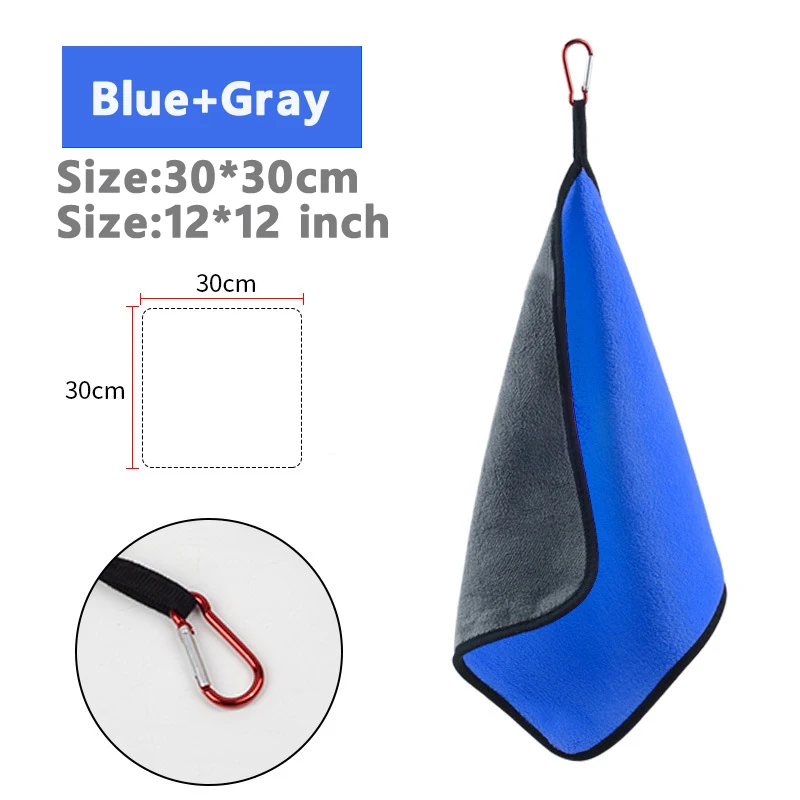 Asciugamano Da Pesca Ispessito Ad Asciugatura Rapida 30x30 Cm - Anti-Muffa E Assorbente - Giallo/Grigio