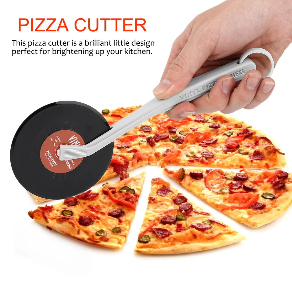 Топ для профессионалов Spin Fresh Slice проигрыватель для записи пиццы резак виниловая запись дизайн колеса для пиццы кухонная принадлежность для резки
