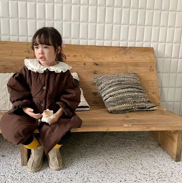 New Girls Thicken Dress Winter Cotton Fashion Girls Dresses 2-7t PP373