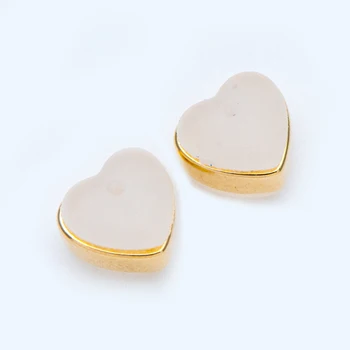 

20pcs Heart Rubber Ear Nuts, Earring Back Stoppers 7mm, Gold plated Brass Earring Component Findings (#GB-946-1)
