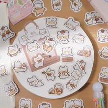 Haile – autocollants planète colorés, étiquette Kawaii, Animal mignon, pour journal intime, papeterie de scellage décorative, DIY bricolage, 40 feuilles/paquet