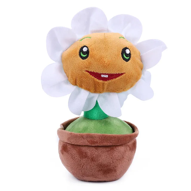 1pcs 20cm Plants vs Zombies Plush Stuffed Toys PVZ Plants Sunflower Pea Flower Potting Soft Toy Doll Gifts for Kids Children 4