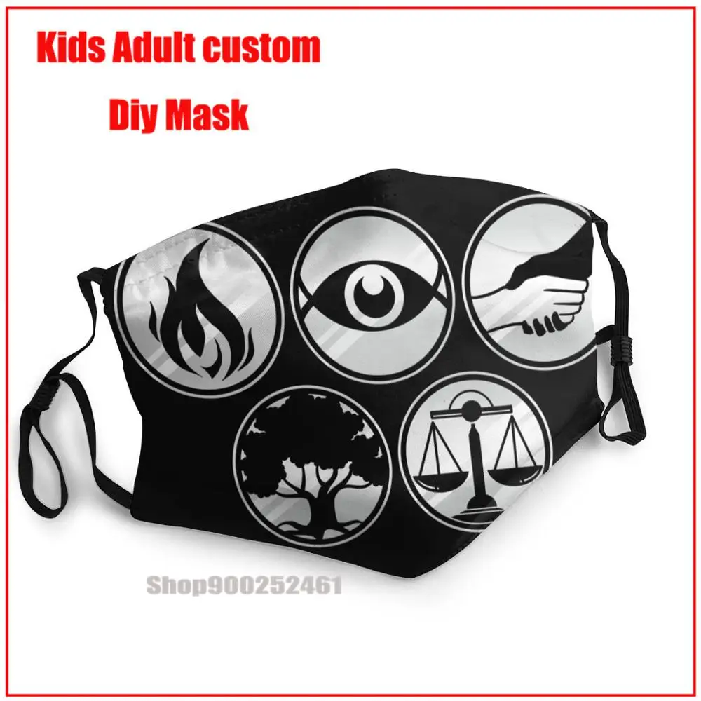 Divergent Factions Universe DIY mascarilla многоразовая моющаяся маска для лица взрослых