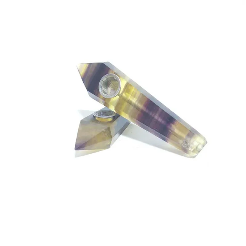 high quality natural crystal quartz tiger eye stone tobacco smoking pipe For Healthy smoking