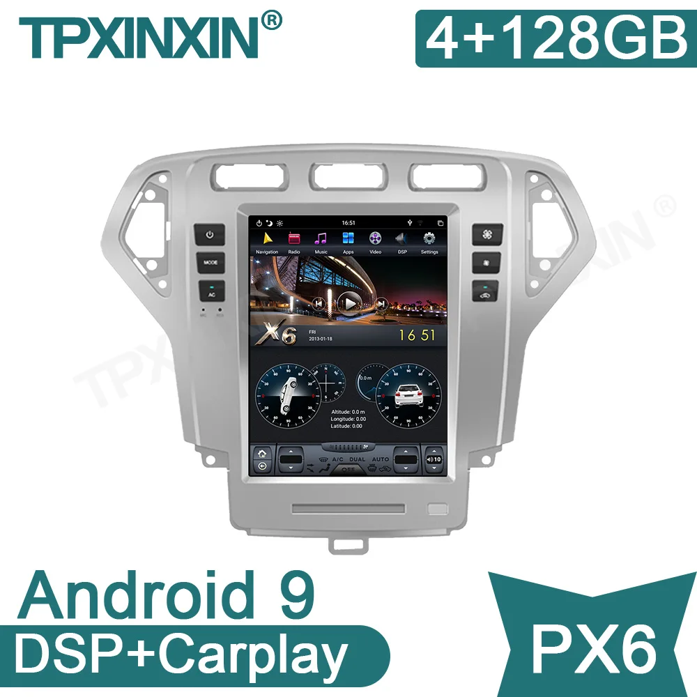 

Android 9,0 4 + 128G для Ford Fusion Mondeo 2007-2010 NAVI GPS аудио Радиоуправляемый автомобильный стерео Мультимедийный Плеер