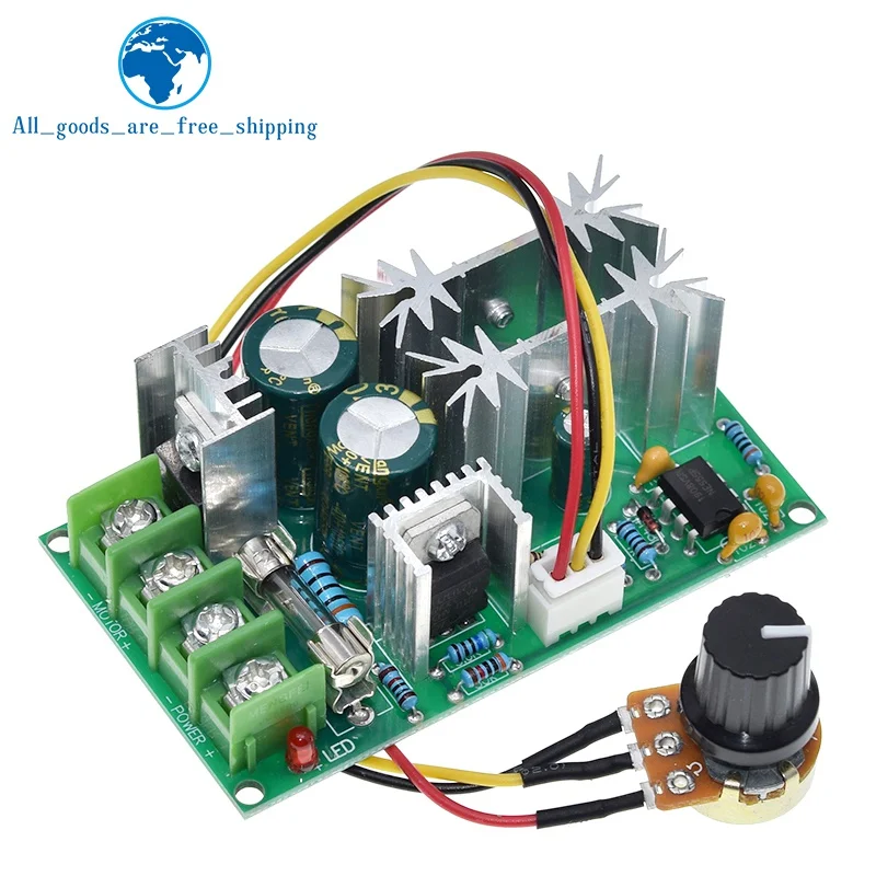 DC10-60V Motor Speed Control PWM Motor Speed Controller Switch 20A Current Voltage regulator High Power Drive Module dc motor speed controller electric motor speed controller motor speed controller voltage regulator