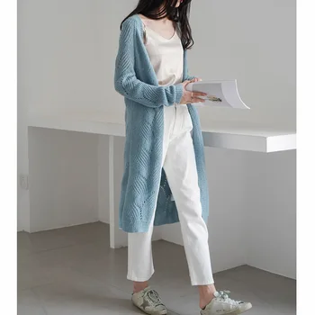 

New sweater women's solid color cardigan jacket sweater autumn and winter