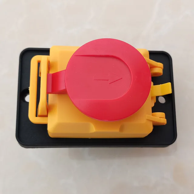 KJD22 4 Pins Kedu KJD22 Elektromagnetische Drukknop Schakelaar - 4 Pins IP54 250V 12A Machinetoets Elektromagnetische Machinenschakelaar TÜV