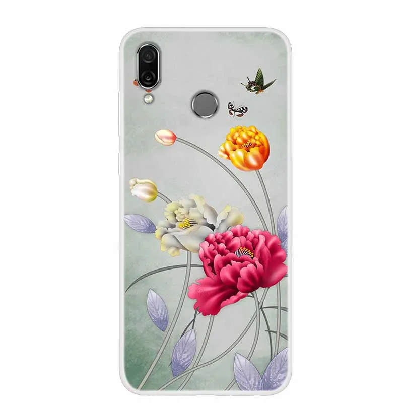 Chic Floral & Animal Print Soft TPU Silicone Case for Huawei Honor Play - 6.3 Protective Phone Cover