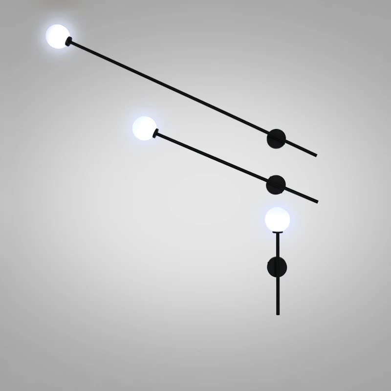 

Nordic Creative Designer Studio Wall Light Art Simply Glass Dining Room Hotel Bedroom Light Fixtures Free Shipping