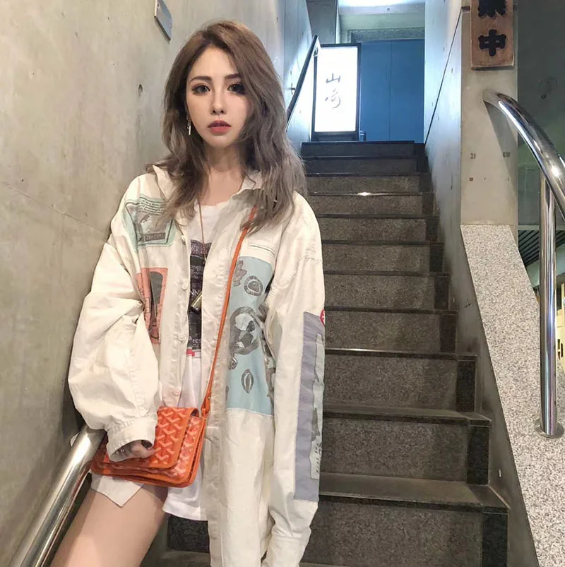 

Hip Hop Streetwear CAVEMPT Shirt Men Women High Quality Stitching Fabric Fashion Casual Shirts Japanese Street Cav Empt Shirts
