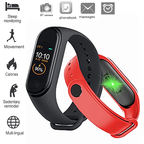 

Smart Heart Rate Blood Pressure Bracelet Fitness Tracker Pedometer Bluetooth Smart Bracelet Information Reminder for IOS Android