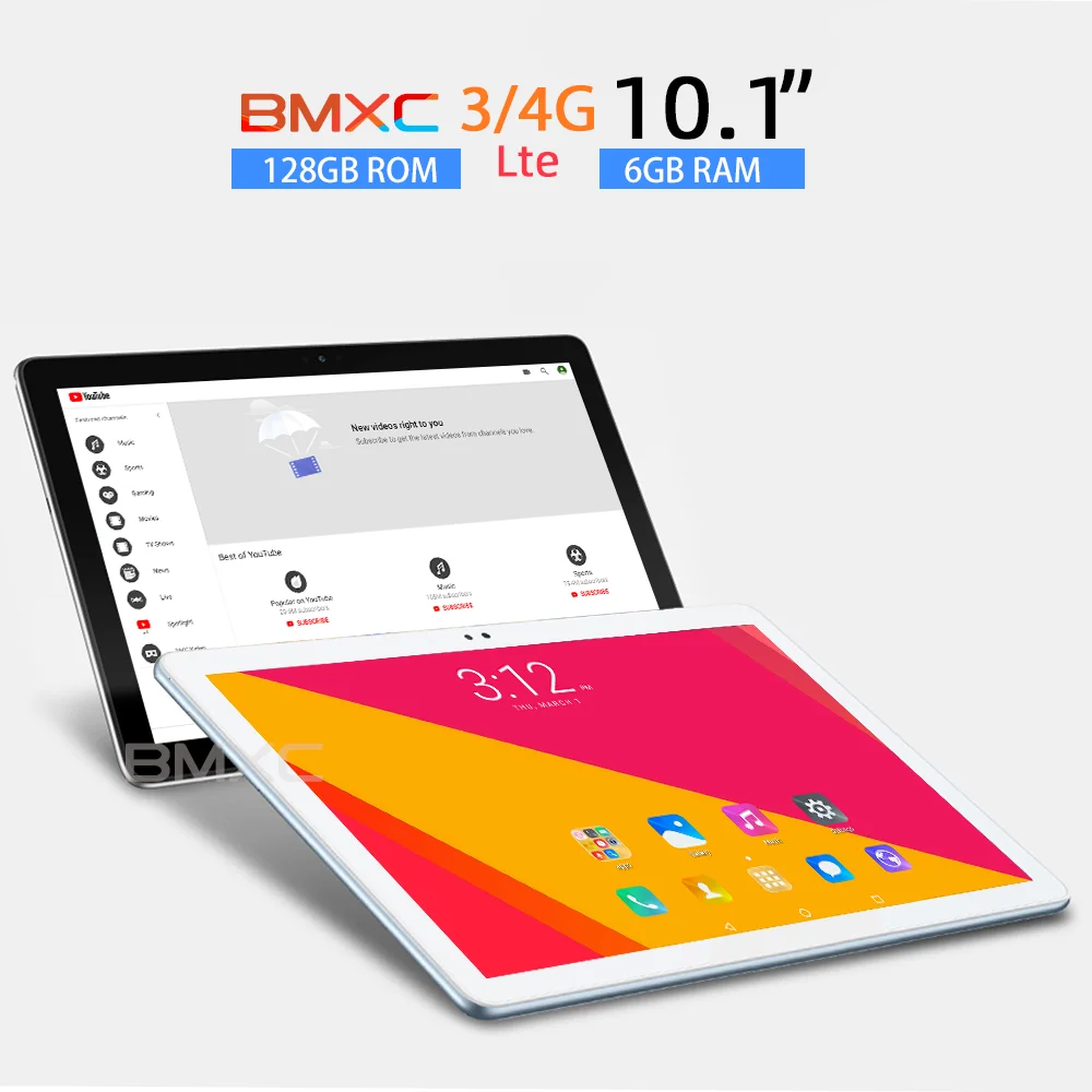 4G FDD LTE 10,1 дюймов планшетный ПК Android 9,0 Восьмиядерный ОЗУ 6 Гб ПЗУ 128 Гб Смартфон Две сим-карты wifi gps планшеты 10 10,1