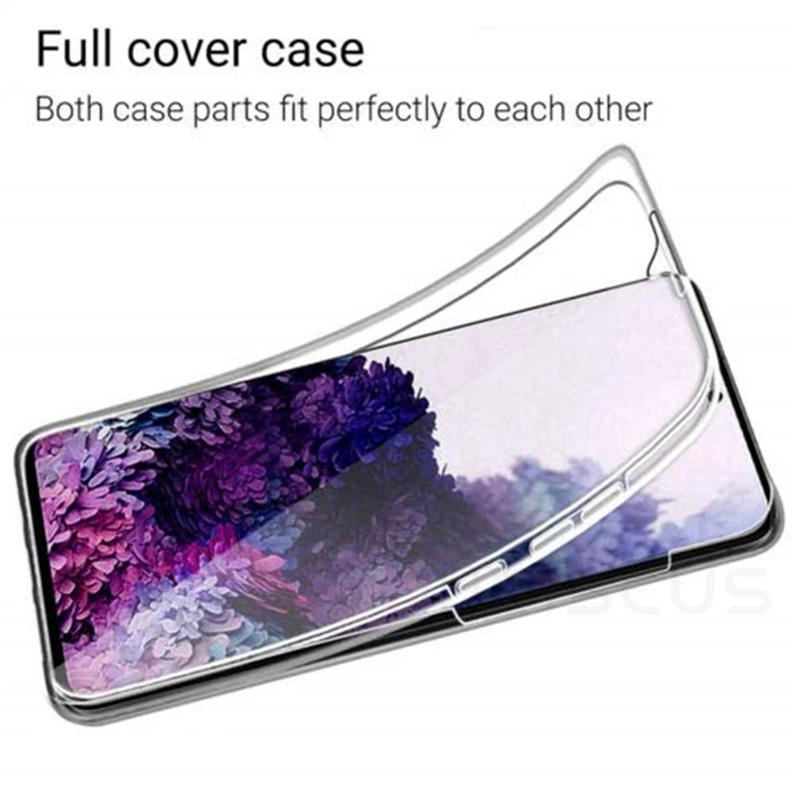 galaxy s22 ultra case Double Protect Front Back Clear Case For Samsung Galaxy A12 A02S A32 A42 A52 A72 5G A02 A22 M12 M32 S21 FE Ultra Full Glue Cover classic galaxy s22 ultra case