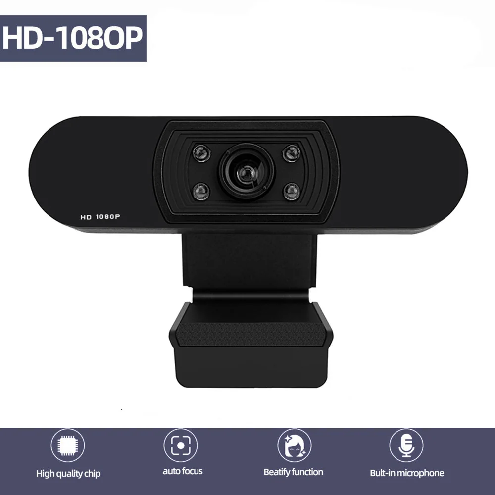 

HD Webcam 1080P for Video Meeting Built-in Mic Smart Web Camera Cam USB for Desktop Laptops PC For OS Windows