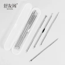 4 шт. для удаления угрей, акне иглы из нержавеющей стали для прыщей, черных точек прыщей, удаление акне черных точек полоски для очиститель пор средства по уходу за кожей