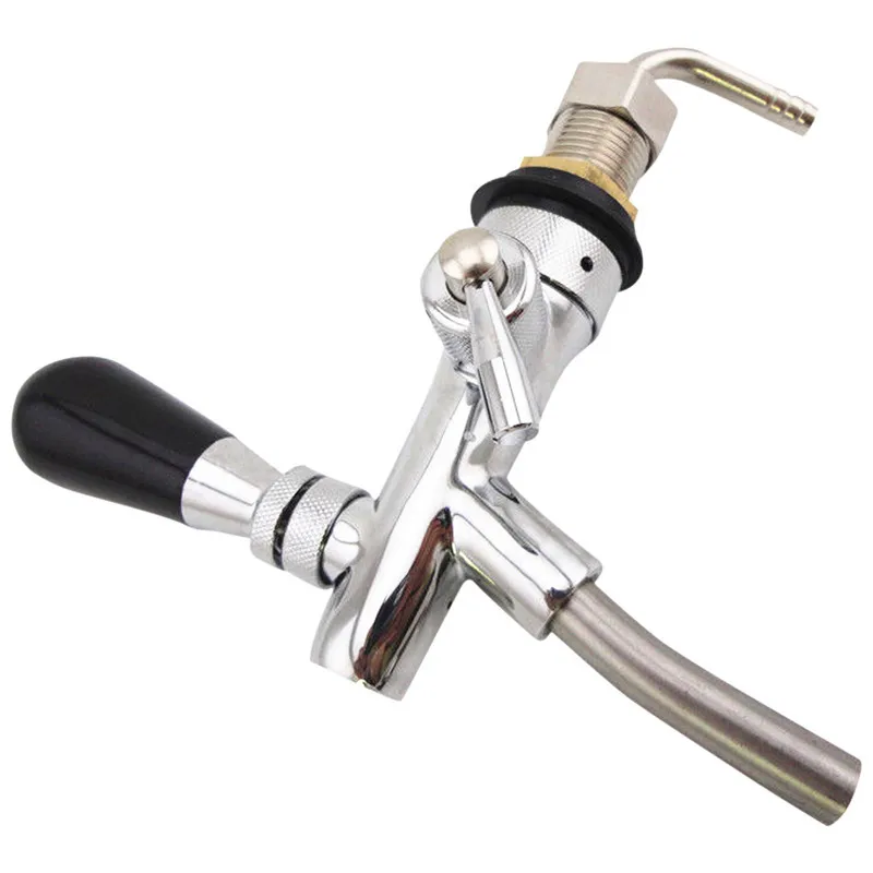 

Adjustable G5/8 Kegerator Draft Shank Beer Faucet with Flow Controller Chrome Plating Tap Kit Home Brew Beer Wine Making Tool
