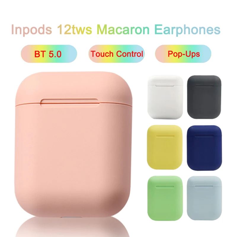 

Inpods TWS Wireless Earphone Bluetooth 5.0 Headphones Touch Pop-up True Stereo headset i12 Sport Earbud for phone