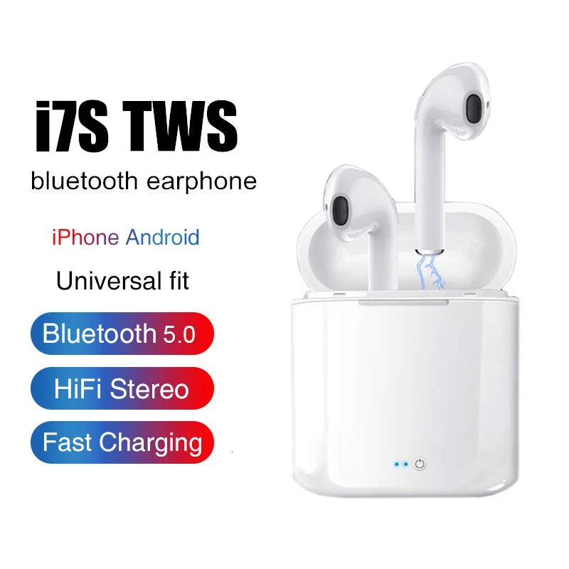 Заводская горячая Распродажа Tws I7 беспроводной Bluetooth наушники в ухо гарнитура стерео Бас Невидимый с микрофоном один/пара спортивные наушники