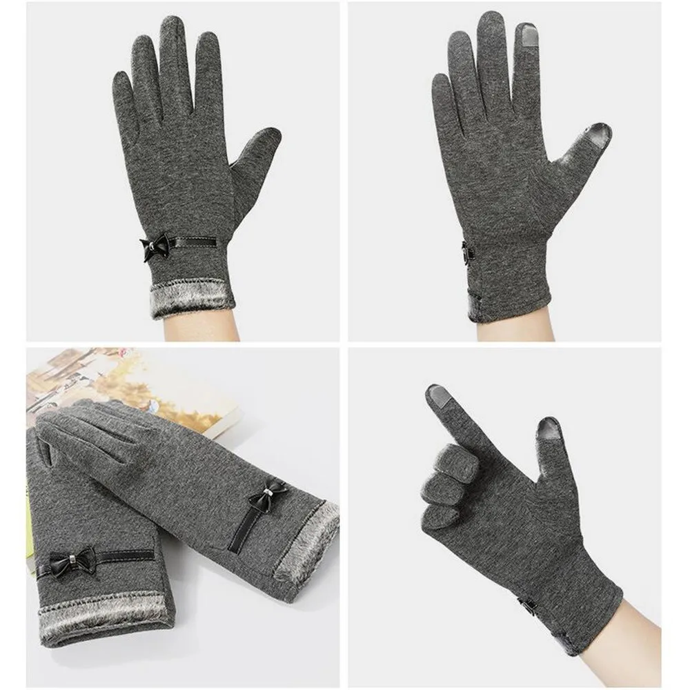 Женские зимние Guantes Новые повседневные спортивные перчатки для верховой езды теплые однотонные ветрозащитные варежки Guantes Invierno Mujer