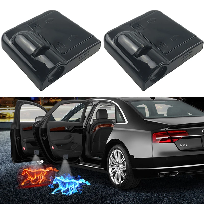 Car Universal Wireless Door Logo Led Welcome Light Projection Lamp Light DC 5V Car Door Projector Light Car Accessories for All Vehicle for Audi