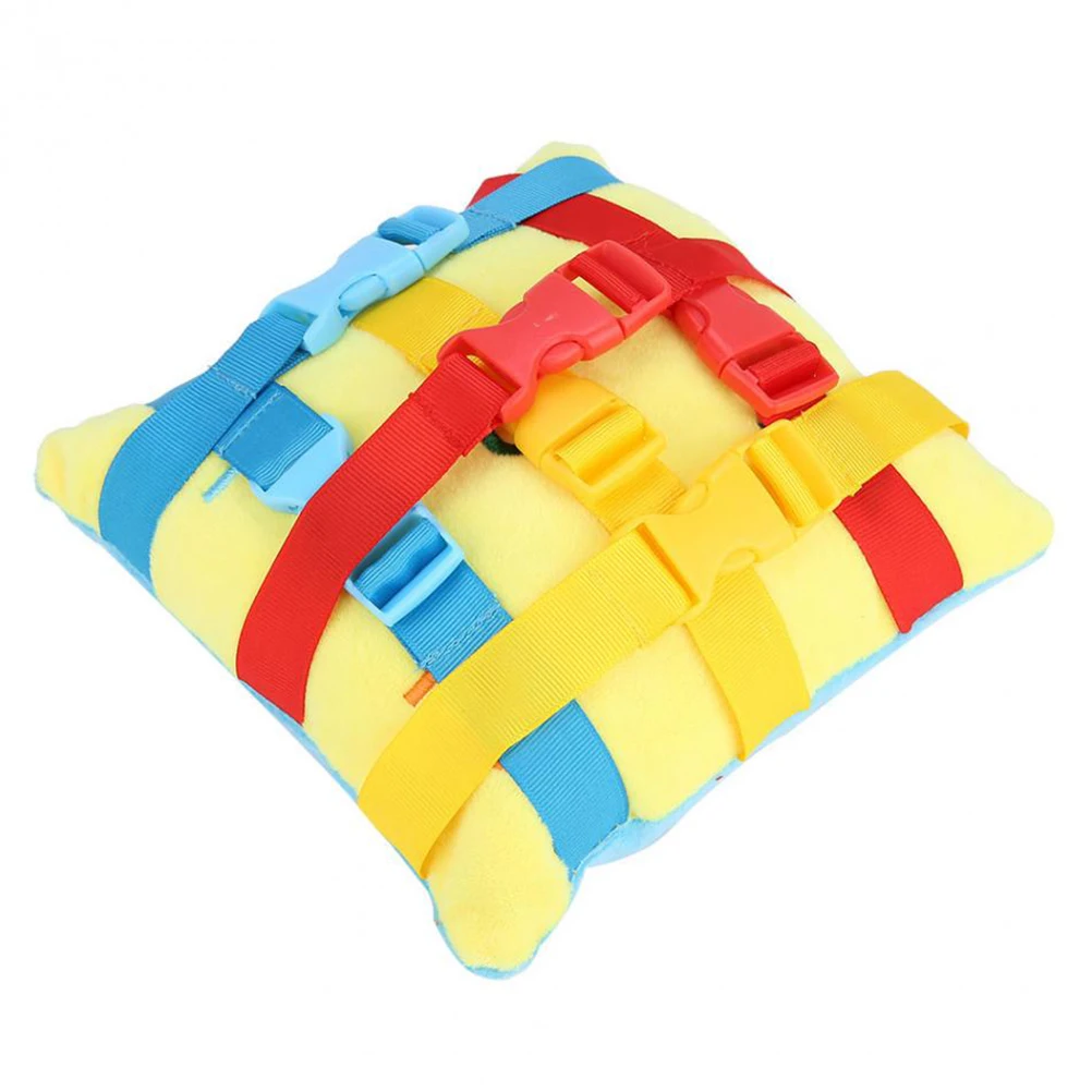 1PC Creative Buckle Puzzle Toy Early Learning Basic Life Skills Plush Toy For Kids Children'S Educational Toys#10