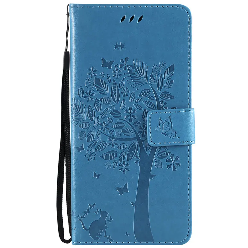 Blue Кожаный бумажник чехол для huawei Коврики, 7, 8, 9, 10 20 30 Lite рro X Nova для детей 2, 3, 4, Lite 3e 4e 3i 4i 5i крышка - Цвет: Blue