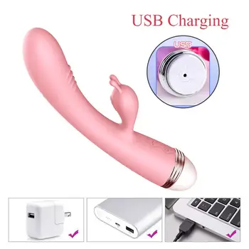 Strong Dildo Vibrator G-Spot Rabbit Vibrator Clitoris Stimulator Vaginal Massager Sex Toys for Women Female Masturbation 6
