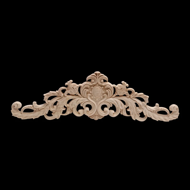 Décorations En Bois Sculpté Style Européen - Appliques Florales Pour Meubles, Portes, Fenêtres | Non Peintes, à Personnaliser