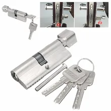 Custom Eccentric Core 70 90MM Lock Silver Bed Door Cylinder Pure Aluminum Door Lock Lengthened Extended Door lock cylinder