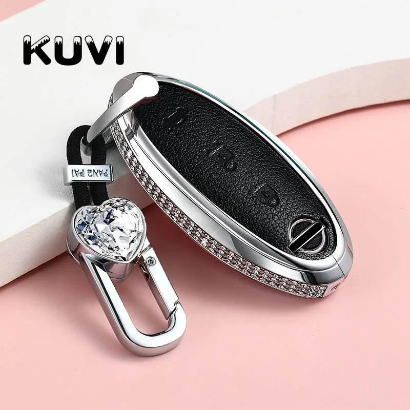 Women Leather Remote Car Key Case Cover For Nissan Qashqai Skyline Juke Alissa X-trail 3 Button Remote Protection - - Racext™️ - - Racext 27