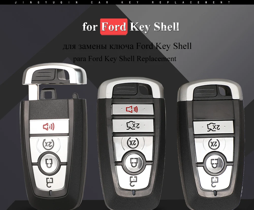Keyforkess caso chiave dell'automobile per Ford Ranger Fusion Mustang Raptor Explorer F-150 F250 F-350 4/5BTN copertura chiave a distanza Fob Shell - H13e8d83f4d0a4d2392c4b3d068c6228ab