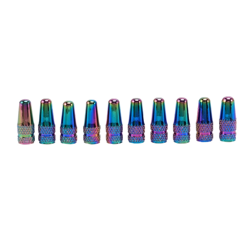 

New Hot 10 Pcs Colorful Bicycle Tire Valve Cap High Pressure Caps for MTB Road Racing Coloured Tire French Style Valve Cap Dust
