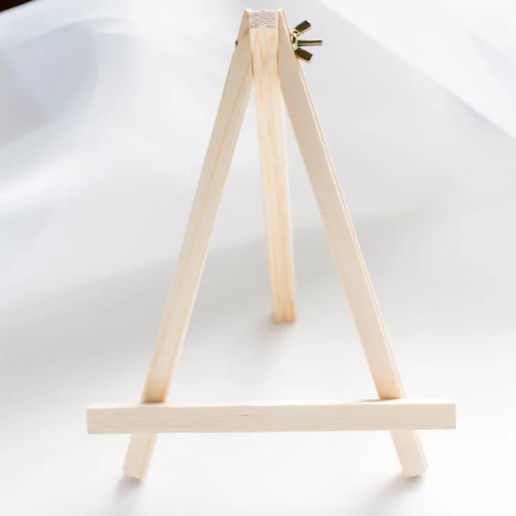 Hand-embroidered Weaving Arts Display Bracket Wooden Tripod Slot Double Bracket Decorative Picture Frame Mobile Phone Holder