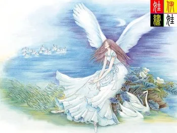 

Higher Cotton FREE delivery Top Quality lovely beautiful counted cross stitch kit swan dream fairy swans