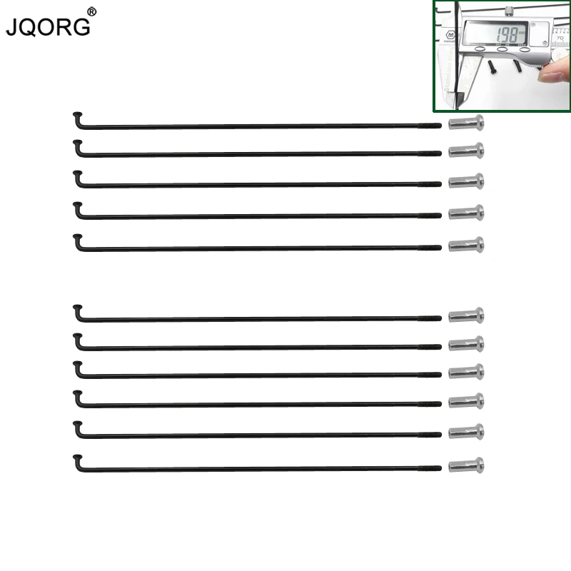 BLACK Bicycle Spokes & Nipples CHOOSE YOUR LENGTH 14G Stainless Steel