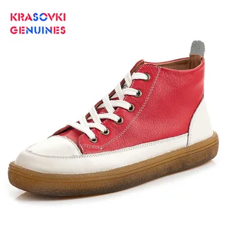 

2020 boots women high quality genuine leather soft comfortable walking boots casual summer autumn winter plush inside booties