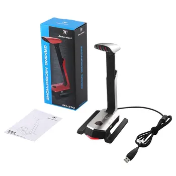 

Capacitive Conference Noise Reduction Microphone Professional 7.1 Sound Card Mic with USB Charging Port LED Light