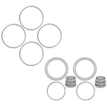 

6Pcs Crystal Side Air Vent Outlet Cover Ring & 4Pcs Crystal Car Door Horn Decorative Ring for Benz E Class W213 E200L