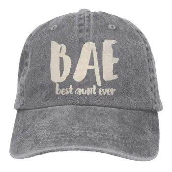 

Bae Best Aunt Ever Adjustable Travel Cotton Washed Denim Caps Navy