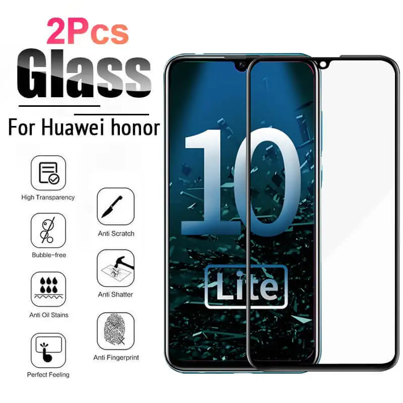 2 шт./лот закаленное стекло для huawei honor 10 lite Защитное экрана P Smart 2019 светильник 10i |