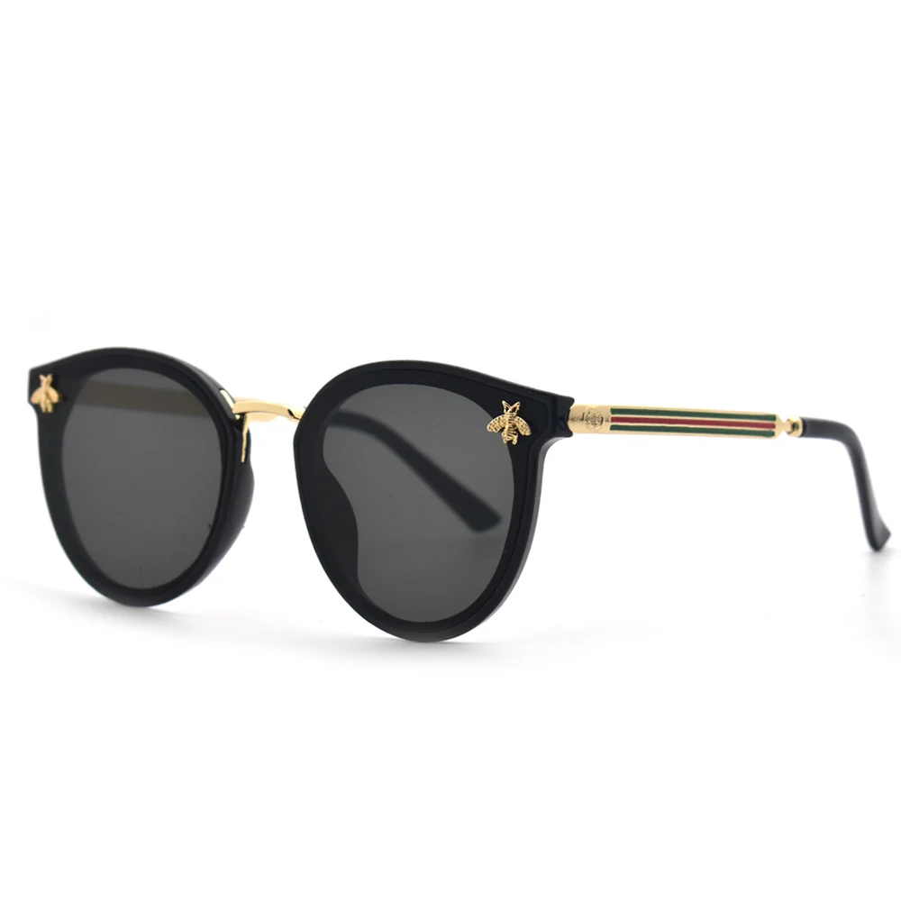 Trendy Round Designer Bee Sunglasses Women Men Fashion Mirror Gradient Sun Glasses Retro Eyewear UV400 Oculos De Sol Gafa 5