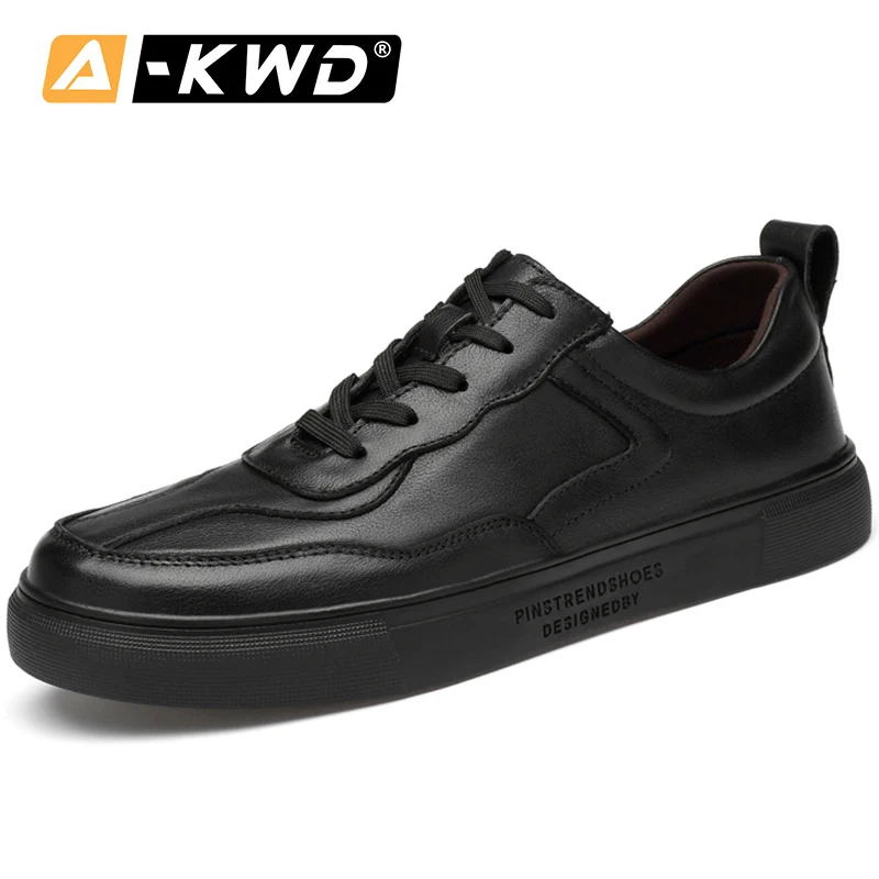 Черный Модные кожаные кроссовки Sapato De Couro Masculino, брендовые Мужские дышащие туфли, Мужская Роскошная обувь из натуральной кожи, 45 - Цвет: Черный