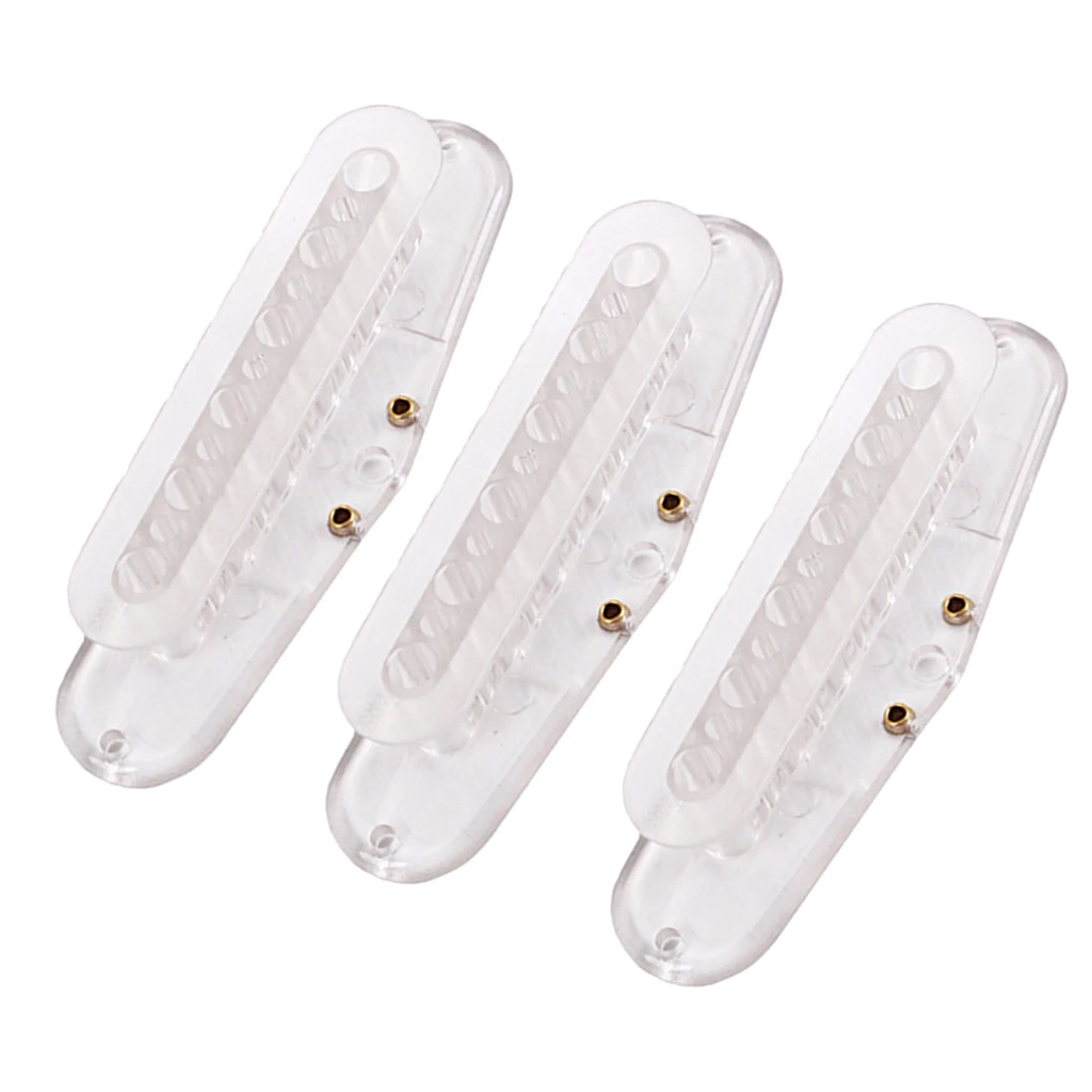 3pcs Clear 48mm Screw Side Single Core Bobbin For Electric Guitar And Bass