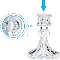 European Style Simple Glass Candle Holder Household Dining Table Candle Holder Creative Home Decor 6