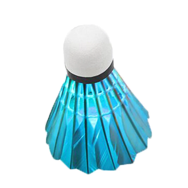 4Pcs Colorful LED Badminton Shuttlecock Ball Feather Glow Sport in Outdoor J9O0 