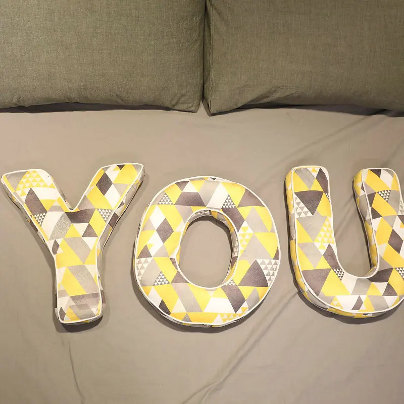1 шт. декоративная подушка с буквами, диванная подушка cuscini decorativi из хлопка и льна, декоративная подушка для дома, подарок для девочки