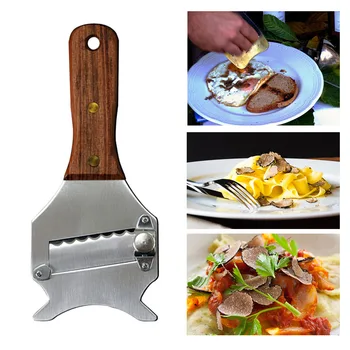 

Cutter Multifunction Stainless Steel Cooking Cheese Truffles Grater Hand Plane Wooden Handle Butter Slicer Chocolate