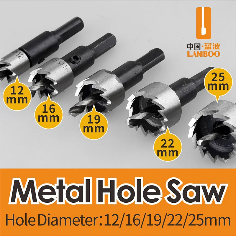 Description Picture 6 of itemLANBOO 16MM 19MM 22MM Metal Button Switch Accessories High-speed Steel Hole Opener, Iron Plate Punching